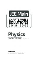 17 Years' Chapterwise Solutions Physics JEE Main 2019
 9313195305, 9789313195306