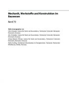 A Concept for Measuring and Evaluating Optical Anisotropy Effects in Tempered Architectural Glass (Mechanik, Werkstoffe und Konstruktion im Bauwesen) [1st ed. 2024]
 3658420286, 9783658420284