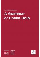 A Grammar of Cheke Holo
 9789460933035