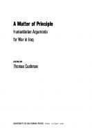 A Matter of Principle: Humanitarian Arguments for War in Iraq
 9780520932166