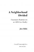 A Neighborhood Divided: Community Resistance to an AIDS Care Facility
 9781501720826