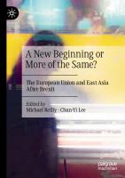 A New Beginning or More of the Same?: The European Union and East Asia After Brexit [1st ed. 2021]
 9811598401, 9789811598401