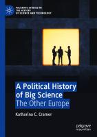 A Political History of Big Science: The Other Europe [1st ed.]
 9783030500481, 9783030500498