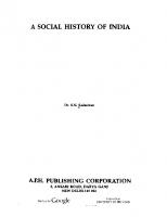 A Social History of India
 9788176481700, 817648170X
