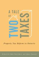 A Tale of Two Taxes : Property Tax Reform in Ontario [1 ed.]
 9781558442351, 9781558442252