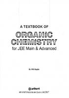 A Textbook of Organic Chemistry for JEE Main and Advanced [3, 1 ed.]
 9312147013, 9789312147016