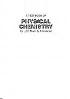 A Textbook of Physical Chemistry for JEE Main and Advanced [2]
 931214703X, 9789312147030