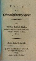 Abriß der Oberlausitzischen Geschichte [2, 2]