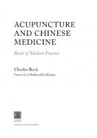 Acupuncture and Chinese Medicine. Roots of Modern Practice
