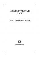Administrative law : the laws of Australia
 9780455238524, 0455238529