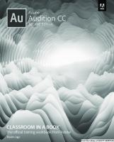 Adobe Audition CC Classroom in a Book [2 ed.]
 0135228328, 9780135228326