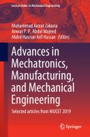 Advances in Mechatronics, Manufacturing, and Mechanical Engineering: Selected articles from MUCET 2019 [1st ed.]
 9789811573088, 9789811573095