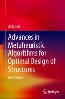 ADVANCES IN METAHEURISTIC ALGORITHMS FOR OPTIMAL DESIGN OF STRUCTURES [3 ed.]
 9783030593926, 3030593924