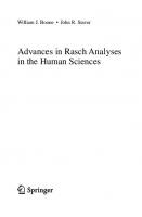 Advances in Rasch Analyses in the Human Sciences [1st ed.]
 9783030434199, 9783030434205