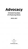 Advocacy: Championing Ideas and Influencing Others
 9780300175073