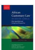 African Customary Law in South Africa [UK ed.]
 0199057184, 9780199057184