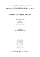 Albrecht-Thaer-Archiv: Band 7, Heft 6 [Reprint 2022 ed.]
 9783112654064