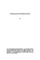 American Journal of Ancient History
 9781463206277, 1463206275