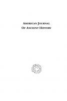 American Journal of Ancient History (New Series 2.2, 2003 [2007]): 2.2
 9781463213596