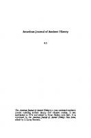 American Journal of Ancient History (Vol 4.1)
 9781463206680, 1463206682