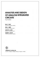 Analysis and Design of Analog Integrated Circuits [4 ed.]