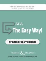 APA: The Easy Way! (7th Edition)
 9781733007955, 2008026401
