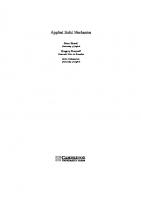 Applied solid mechanics [1 ed.]
 9780521854894, 052185489X