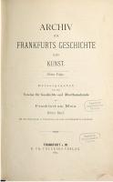 Archiv für Frankfurts Geschichte und Kunst [Dritte Folge, 3]