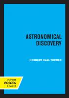 Astronomical Discovery [Reprint 2019 ed.]
 9780520316577