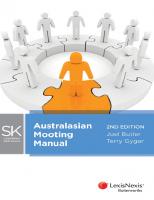 Australasian mooting manual [2nd edition.]
 9780409329889, 0409329886