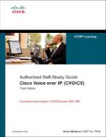 Authorized Self-Study Guide Cisco Voice over IP (CVOICE), Third Edition [3rd edition]
 9781587055546, 1587055546