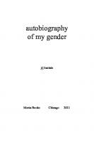 autobiography of my gender
 0981673376, 9780981673370