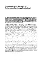 Becoming a Sport, Exercise, and Performance Psychology Professional: A Global Perspective
 9781848726161, 9781848726178, 9780203093184