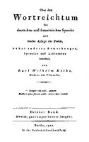 Über den Wortreichtum der deutschen und französischen Sprache, und beider Anlage zur Poësie: Band 3
 9783111473932, 9783111107042