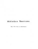 Bibliotheca Americana: a dictionary of books relating to America, from its discovery to the present time, Vol. 8
 j9602113d