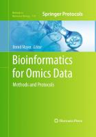 Bioinformatics for Omics Data: Methods and Protocols (Methods in Molecular Biology, 719)
 1617790265, 9781617790263