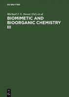 Biomimetic and Bioorganic Chemistry III [Reprint 2022 ed.]
 9783112620540, 9783112620533