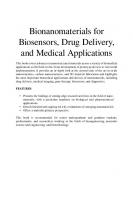 Bionanomaterials for Biosensors, Drug Delivery, and Medical Applications
 9781032545547, 9781032545578, 9781003425427