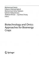 Biotechnology and Omics Approaches for Bioenergy Crops
 981994953X, 9789819949533