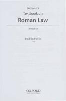 Borkowski's Textbook on Roman Law
 2014957918, 9780198736226