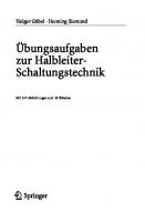 Übungsaufgaben zur Halbleiter-Schaltungstechnik (Springer-Lehrbuch) (German Edition)
 3540370900, 9783540370901