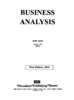 Business Analysis [1 ed.]
 9789350432587, 9788184885064