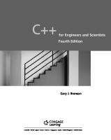 C++ for Engineers and Scientists [4 ed.]
 1133187846, 9781133187844