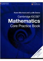 Cambridge IGCSE Core Mathematics Practice Book [1 ed.]
 9781107609884