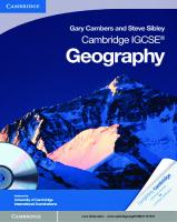 Cambridge IGCSE Geography Coursebook with CD-ROM (Cambridge International IGCSE) [Pap/Cdr ed.]
 9780521757843