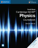Cambridge IGCSE Physics Coursebook by David Sang [2 ed.]