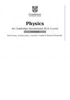 Cambridge International AS & A Level Physics Coursebook with Digital Access (2 Years) [3 ed.]
 1108859038, 9781108859035, 9781108796521, 9781108796552