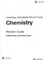 Cambridge International AS and A Level Chemistry Revision Guide
 1107616654, 9781107616653
