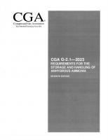 CGA G-2.1-2023 Requirements For The Storage And Handling of Anhydrous Ammonia [7 ed.]