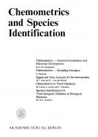 Chemometrics and Species Identification [Reprint 2021 ed.]
 9783112539187, 9783112539170